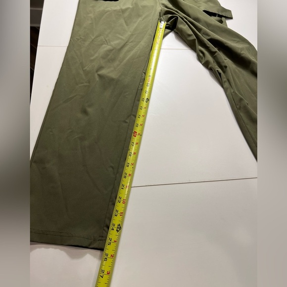 ✨Atica Medium Paperbag Waist Knot Front Pants Olive Green Women's Pants - Picture 7 of 12